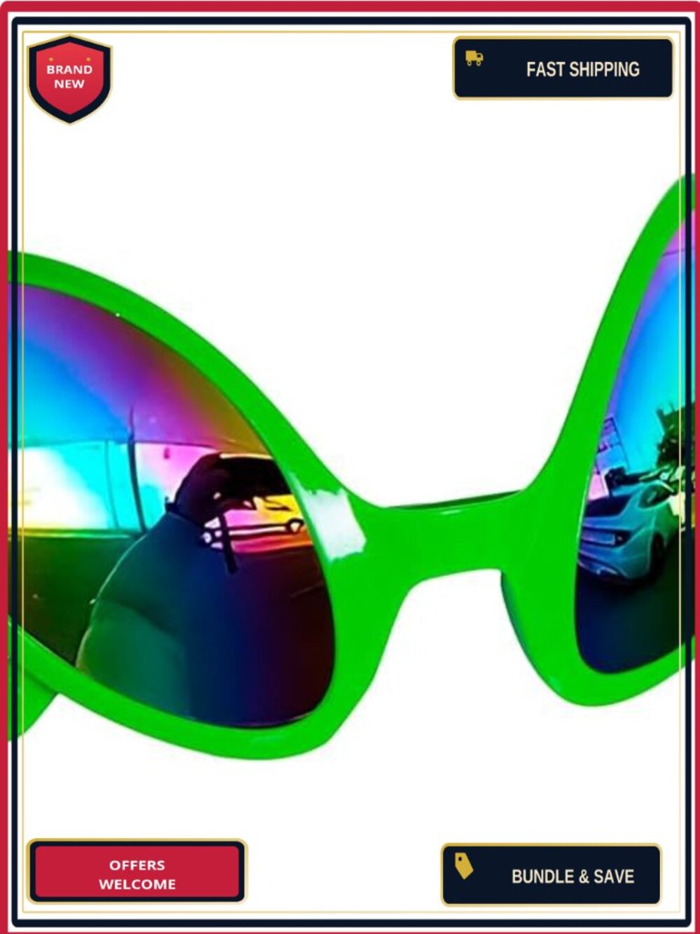 Novelty Alien Glasses St. Patrick's Day Halloween Costume Eyewear Adult